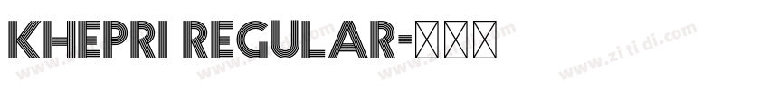 Khepri Regular字体转换
